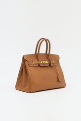 Hermès 1994 Gold Courchevel Birkin 35 Bag
