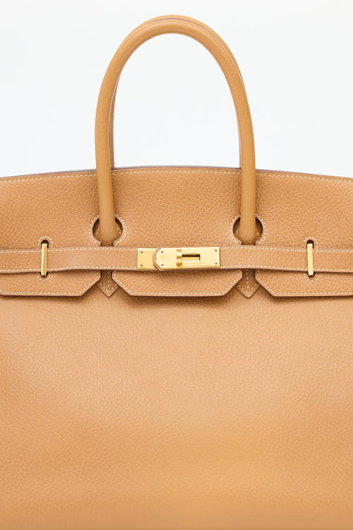 Hermès 1994 Natural Sable Ardennes Birkin 35 Bag