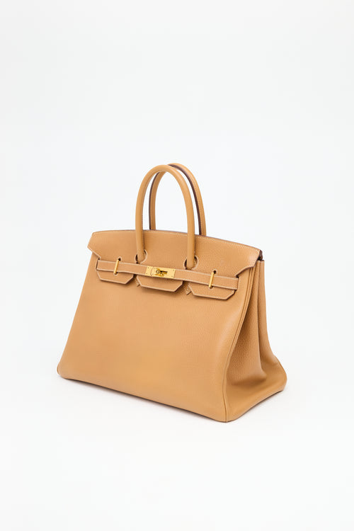Hermès 1994 Natural Sable Ardennes Birkin 35 Bag