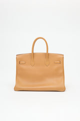 Hermès 1994 Natural Sable Ardennes Birkin 35 Bag