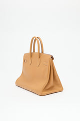Hermès 1994 Natural Sable Ardennes Birkin 35 Bag