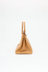Hermès 1994 Natural Sable Ardennes Birkin 35 Bag