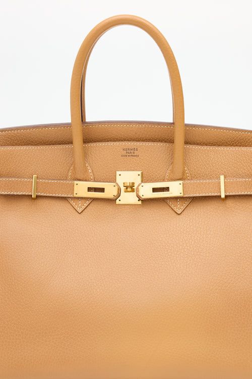 Hermès 1994 Natural Sable Ardennes Birkin 35 Bag