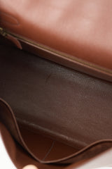 Hermès 1997 Marron Fonce Courchevel Kelly Sellier 32 Bag