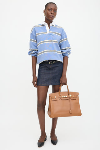 Hermès 1997 Gold Courchevel Birkin 40 Bag