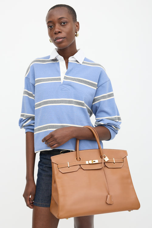 Hermès 1997 Gold Courchevel Birkin 40 Bag