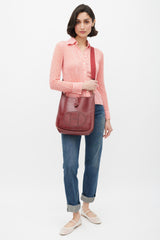 Hermès 1999 Burgundy Epsom Leather Evelyne 29 PM Bag