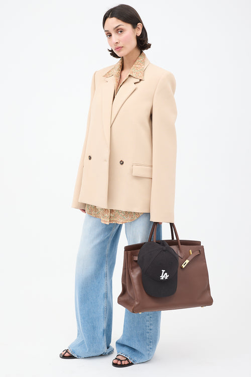 Hermès 1999 Havane Evergrain Leather & Gold Birkin 40 Bag