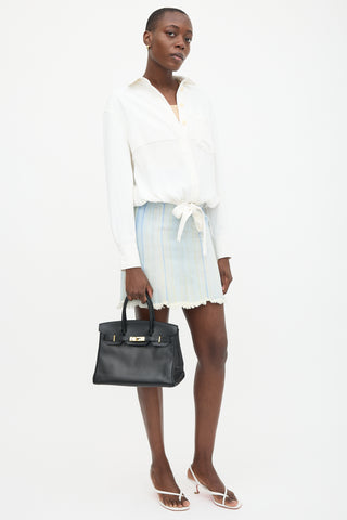 Hermès 1999 Noir Ardennes Birkin 30 Bag