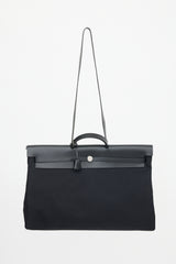 Hermès 1999 Toile & Leather Herbag Cabine 50 Bag