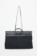 Hermès 1999 Toile & Leather Herbag Cabine 50 Bag