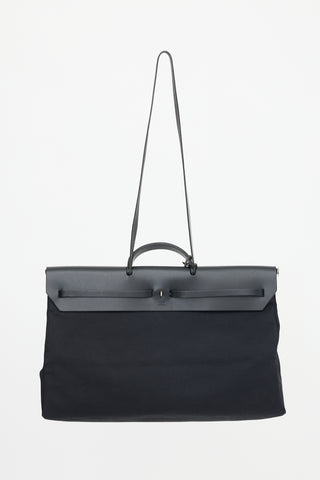 Hermès 1999 Toile & Leather Herbag Cabine 50 Bag