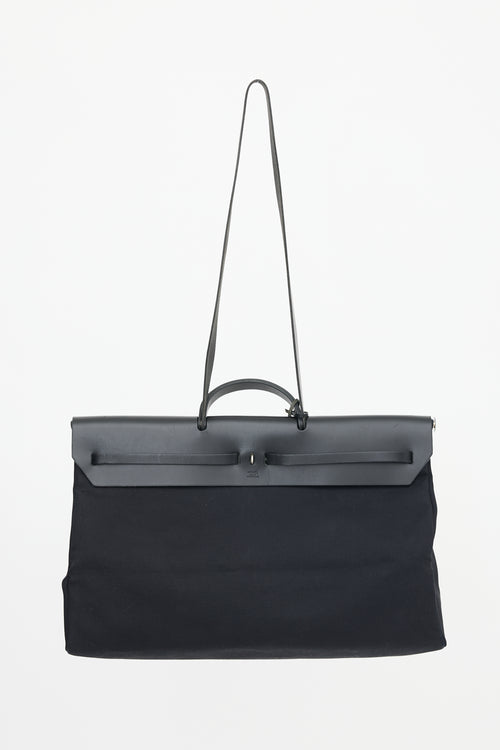 Hermès 1999 Toile & Leather Herbag Cabine 50 Bag
