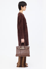 Hermès 2000 Marron Fonce Courchevel Birkin 35 Bag