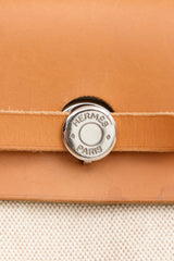 Hermès 2000 Écru Toile Canvas & Fauve Vache Hunter Leather HerBag 2-in-1