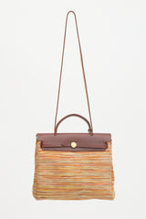 Hermès 2002 Marron Foncé Vache Hunter & Orange H Vibrato Herbag 31