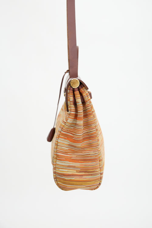 Hermès 2002 Marron Foncé Vache Hunter & Orange H Vibrato Herbag 31