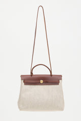 Hermès 2002 Marron Foncé Vache Hunter & Orange H Vibrato Herbag 31