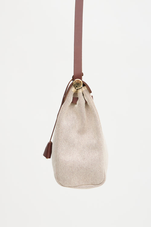 Hermès 2002 Marron Foncé Vache Hunter & Orange H Vibrato Herbag 31