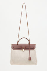 Hermès 2002 Marron Foncé Vache Hunter & Orange H Vibrato Herbag 31