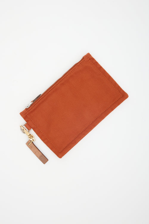 Hermès 2002 Marron Foncé Vache Hunter & Orange H Vibrato Herbag 31