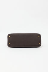 Hermès 2003 Chocolat Togo Kelly Retourne 35 Bag