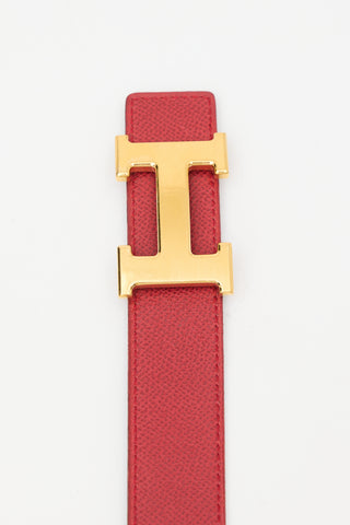 Hermès 2003 Reversible Box Leather H Belt
