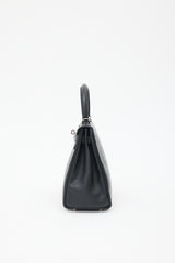 Hermès 2004 Black Togo Kelly Retourne 28 Bag