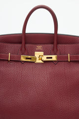 Hermès 2004 HAC Rouge Fjord Birkin 32 Bag
