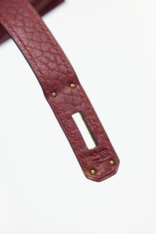 Hermès 2004 HAC Rouge Fjord Birkin 32 Bag