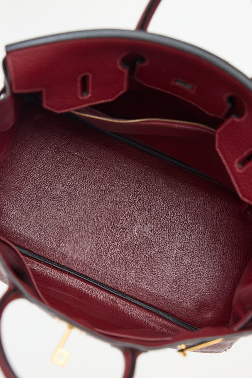 Hermès 2004 HAC Rouge Fjord Birkin 32 Bag