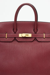 Hermès 2004 HAC Rouge Fjord Birkin 32 Bag