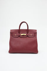 Hermès 2004 HAC Rouge Fjord Birkin 32 Bag
