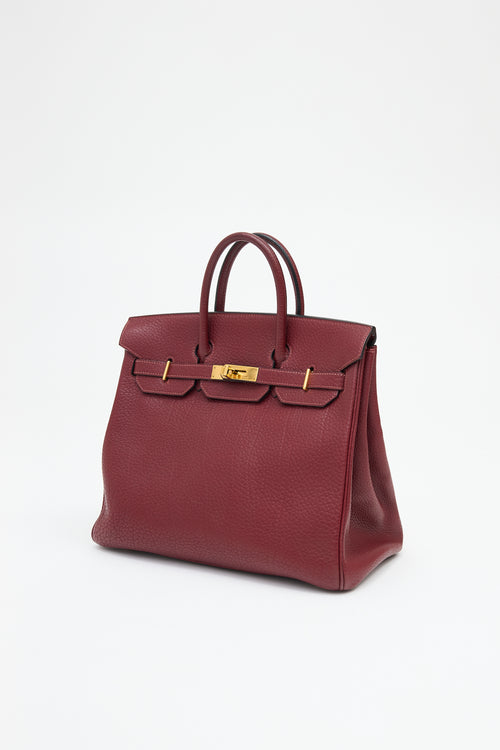 Hermès 2004 HAC Rouge Fjord Birkin 32 Bag