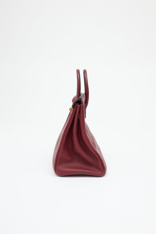 Hermès 2004 HAC Rouge Fjord Birkin 32 Bag