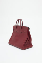 Hermès 2004 HAC Rouge Fjord Birkin 32 Bag