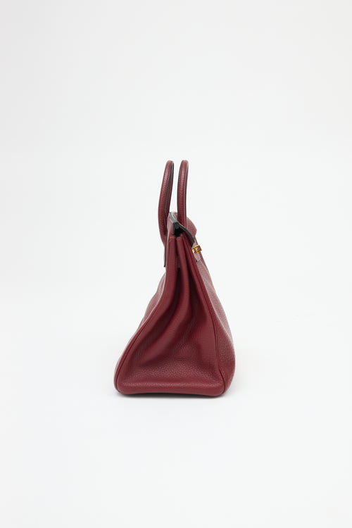 Hermès 2004 HAC Rouge Fjord Birkin 32 Bag
