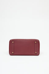 Hermès 2004 HAC Rouge Fjord Birkin 32 Bag