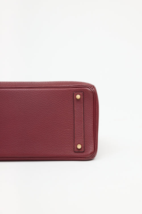 Hermès 2004 HAC Rouge Fjord Birkin 32 Bag