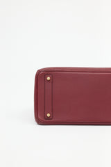 Hermès 2004 HAC Rouge Fjord Birkin 32 Bag