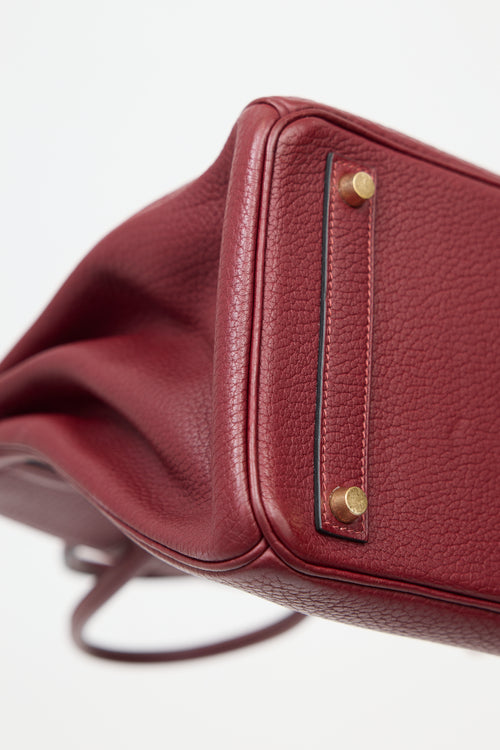 Hermès 2004 HAC Rouge Fjord Birkin 32 Bag