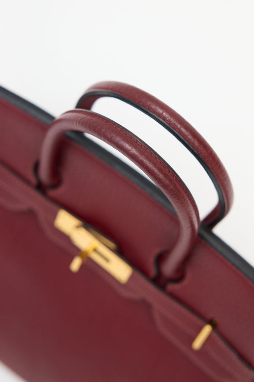 Hermès 2004 HAC Rouge Fjord Birkin 32 Bag