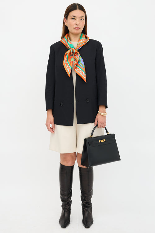 Hermès 2004 Noir H Box Kelly Sellier 32 Bag