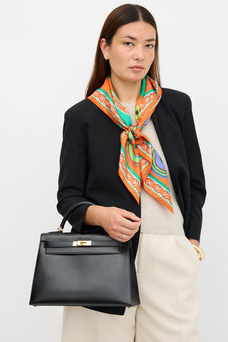 Hermès 2004 Noir H Box Kelly Sellier 32 Bag