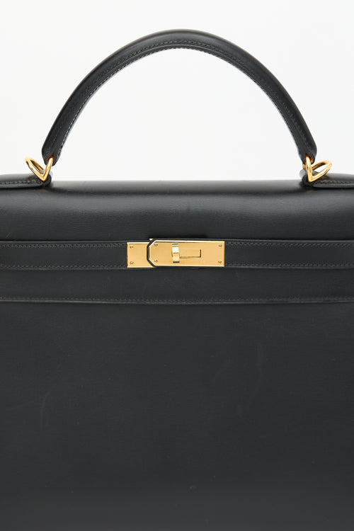 Hermès 2004 Noir H Box Kelly Sellier 32 Bag