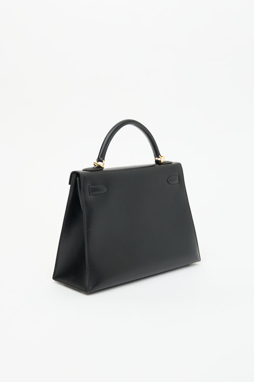 Hermès 2004 Noir H Box Kelly Sellier 32 Bag