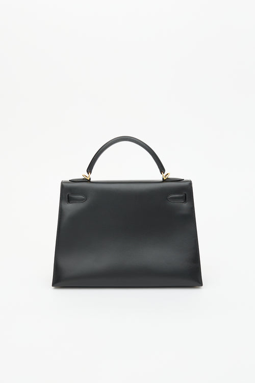 Hermès 2004 Noir H Box Kelly Sellier 32 Bag