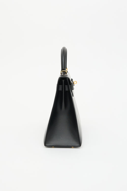 Hermès 2004 Noir H Box Kelly Sellier 32 Bag