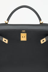 Hermès 2004 Noir H Box Kelly Sellier 32 Bag