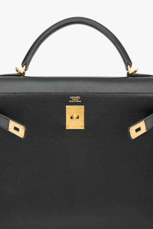Hermès 2004 Noir H Box Kelly Sellier 32 Bag